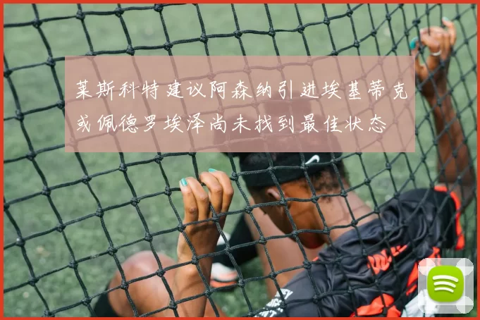 莱斯科特建议阿森纳引进埃基蒂克或佩德罗埃泽尚未找到最佳状态
